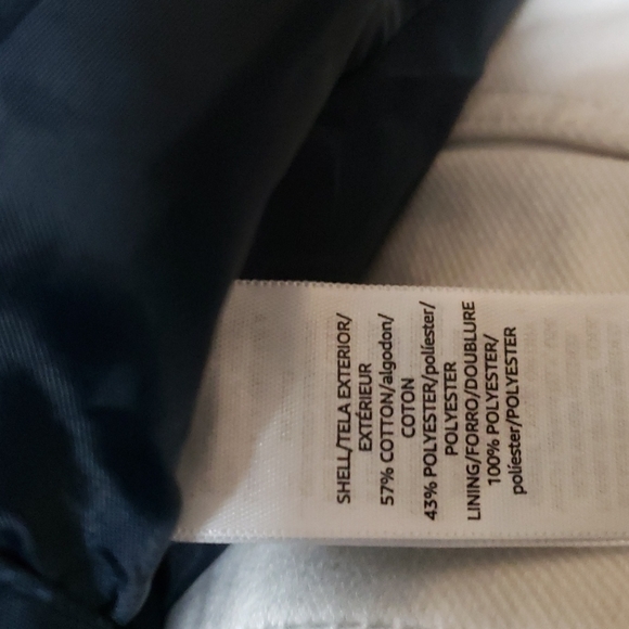 Lark & Ro, Gringham Short Trench Coat, Size M, Navy Color. - Picture 10 of 11